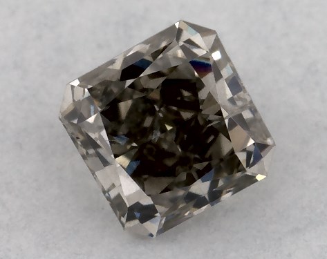 GIA 0.24 Carat Fancy Gray-SI2 Square Radiant Cut Diamond